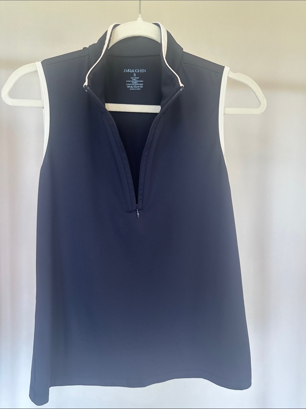 J. McLaughlin Aelia Navy Blue Fitted Tennis Golf Tank Top Size Small - Picture 6 of 8